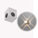 Arandela ARC 4 Fachos Branco Alumínio Externa LED 4W Br. Quente OPUS ST2960