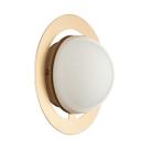 Arandela Artemis Ouro Fosco Globo Vidro VL010 + Led G9 BQ Starlux ST2528