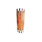 Arandela Artesanal De Bambu 45cm com 2 Lâmpadas Leitosas 3W