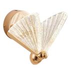 Arandela Borboleta Dourado 23cm Led 6W 3000K Bivolt 15693-PL