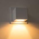 Arandela Box Cubo Pequena 1 Fachos BRANCO + Led G9 5w 3000k St1319