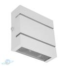 Arandela Branca Slim Quadrada 2 Frisos Com 2 Fachos De Luz-G9