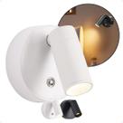 Arandela Cabeceira LED Recarregável USB Magnética Interna