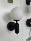 Arandela Capsule Small Cod. 1669 preto fosco com globo leitoso - TKS iluminação