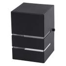 Arandela Catarina 10cm 1 Facho 2 Frisos Externa Interna Muro Parede Alumínio Preto - Rei da Iluminação