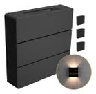 Arandela clean led aletada 6w 3000k preto germany Arandela clean led aletada 6w 3000k preto germany