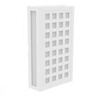 Arandela cobogo quadros branca 12w 3k branco quente biv avant 341320175