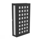 Arandela cobogo quadros preta 12w 3k branco quente biv avant 341330273
