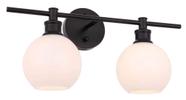 Arandela Collier de 2 Lâmpadas Preta Fosca