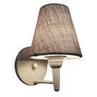 Arandela Cone Md-2004 Base Branco Cúpula em Tecido 14/14x07cm Rustico Cinza - Bivolt