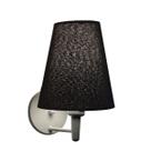 Arandela Cone Md-2007 Base Branco Cúpula em Tecido 20/08x18cm Preto - Bivolt