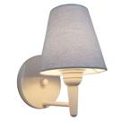 Arandela Cone Vivare Md-2004 Base Branco Cúpula em Tecido - Bivolt