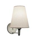 Arandela Cone Vivare Md-2007 Base Branco Cúpula em Tecido - Bivolt