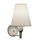 Arandela Cone Vivare Md-2032 Base Branco Com Interruptor Cúpula em Tecido - Bivolt