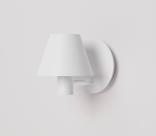 Arandela cúpula chapéu em metal branco fosco IE27 cod. AR6028 Old Artisan
