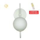 Arandela Curva Globo 12 Jabuticaba Branco Fosco Led 5W 3000K