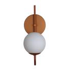 Arandela Curva Globo 12 Jabuticaba Cobre Fosco