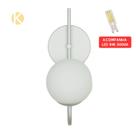 Arandela Curva Globo 12 Jabuticaba Prata Fosco Led 5W 3000K
