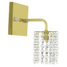 Arandela De Cristal Legitimo Clearcast Dourado A Mais Linda