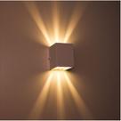 Arandela de efeito 6 fachos branca + led 5w 3000K luminária externa e interna st566