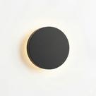 Arandela de Efeito LED 12W Redonda 16cm IP65 Luz Indireta 3000K Preta