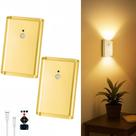 Arandela de parede Eneru Battery Sensor de movimento 5000mAh Gold Set 2 Arandela de parede Eneru Battery Sensor de movimento 5000mAh Gold Set 2
