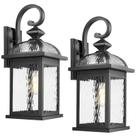 Arandela de parede externa Darkaway 56 cm Water Ripple Glass