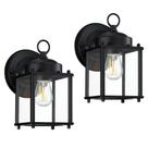Arandela de parede externa GRUENLICH Matte Black 12x15x20 cm, pacote com 2