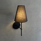 Arandela De Parede Preto alumínio bivolt com Cúpula Preto Ref 05