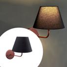 Arandela De Parede Rose Gold Em Alumínio Com Cúpula Bege, Preto e Branco (Escolher As Cores Nas Variações)