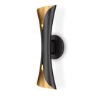 Arandela de parede Tubicen Modern Up/Down Black Gold 40cm H