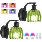 Arandela de parede VerRon, conjunto de 2 controles remotos RGB recarregáveis Arandela de parede VerRon, conjunto de 2 controles remotos RGB recarregáveis