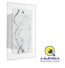 arandela de vidro retangular com trablaho floral blumenau