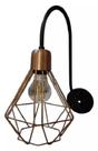 Arandela Diamante Cobre Verniz E Preta Fosca 1 Lamp. - Nobre Arandela Diamante Cobre Verniz E Preta Fosca 1 Lamp. - Nobre