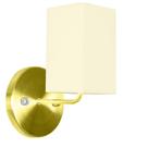 Arandela Dourado De Cupula Quadrada Bege Arandela Dourado De Cupula Quadrada Bege