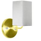 Arandela Dourado De Cupula Quadrada Shantung Cinza Arandela Dourado De Cupula Quadrada Shantung Cinza
