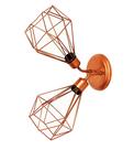 Arandela Dupla Industrial Retro Aramado Diamante Cobre Total Arandela Dupla Industrial Retro Aramado Diamante Cobre Total