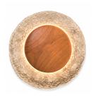 Arandela Eclipse Castanho Vidro Piastra Cristal Led Branco Quente 30cm Madelustre Arandela Eclipse Castanho Vidro Piastra Cristal Led Branco Quente 30cm Madelustre