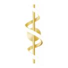 Arandela Espiral Dourado Moderno Bivolt 15W