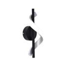 Arandela Espiral Preto e Cromado 30cm Led 10W 3000K Bivolt