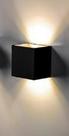Arandela externa mini box preta com led 3.000k 2w 5x5x4cm ip65