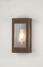 Arandela Externa Retangular Marrom Retro Varanda E27 Zan87 + led 4w