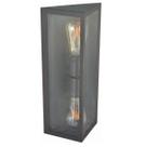 Arandela Externa Retro Triangulo 2 Vidros Dupla 40cm Marrom RL