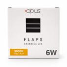 Arandela flaps duplo facho 6w pt (opus)