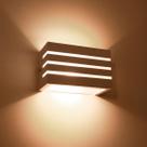 Arandela Frisada luminária branca para muro parede externa G9 ST548