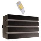 Arandela Frisada parede muro quintal Marrom + Lampada Led Arandela Frisada parede muro quintal Marrom + Lampada Led