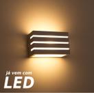 Arandela Frisada Policarbonato Branca p/ área Externa e Interna + Lâmpada Led 5W 3000k St641 Arandela Frisada Policarbonato Branca p/ área Externa e Interna + Lâmpada Led 5W 3000k St641
