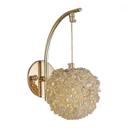 Arandela Globo Lichia Vidro G9 13cm Parede Dourado Bivolt