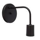 Arandela haste 15 cm preto fosco