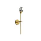 Arandela Haste Lapidado Cristal Dourado LED 3200K 5W EX2023001
